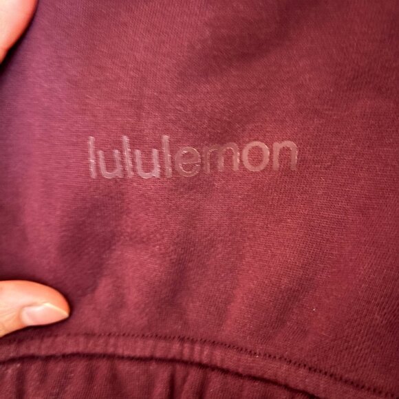 Lululemon Relaxed Cropped Hoodie + High-Rise Jogger Matching Set | Cassis - Picture 4 of 10